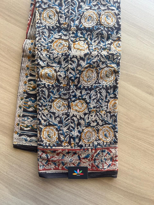 Kalamkari Handblock Printed Mul Cotton Saree -16100