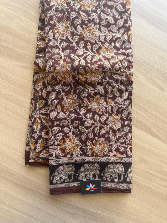 Kalamkari Handblock Printed Mul Cotton Saree -16105