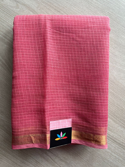 Kalamkari Pallu and Blouse Kota Cotton Saree -28583