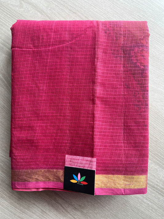 Kalamkari Pallu and Blouse Kota Cotton Saree -28588