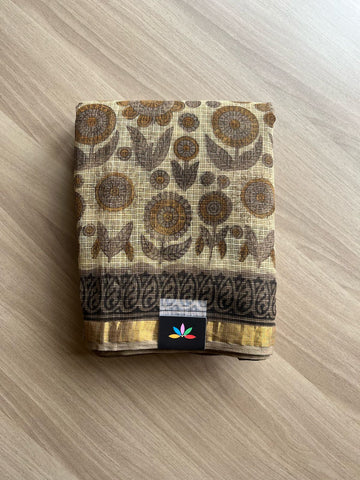 Handblock Printed Kota Doria Saree -22251