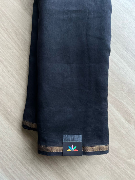Handblock Printed Chanderi Silk Cotton Saree -22253
