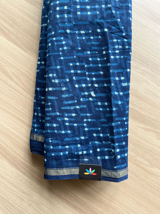 Handblock Printed Chanderi Silk Cotton Saree -22254