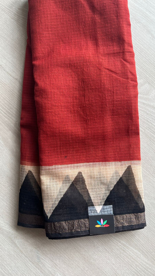 Handblock Printed Kota Doria Saree -25235-25236