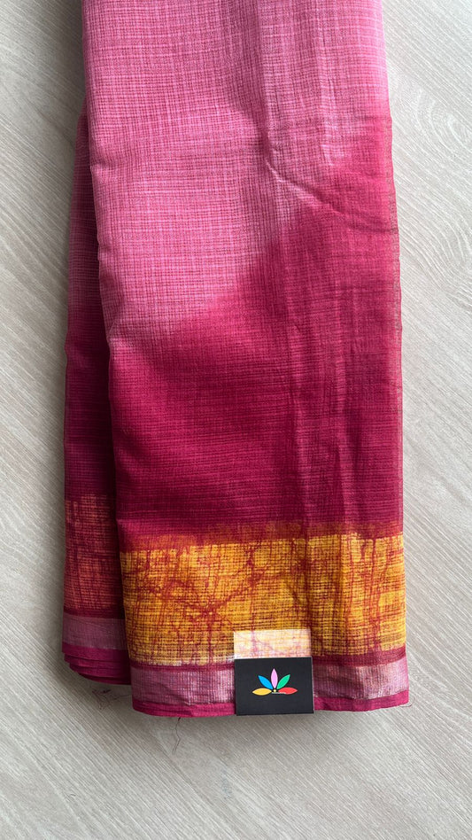 Handblock Printed Kota Doria Saree -25239-25240