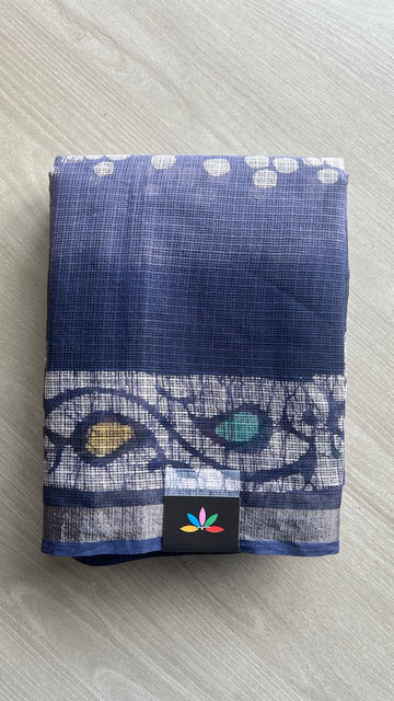 Handblock Printed Kota Doria Saree -25257-25258