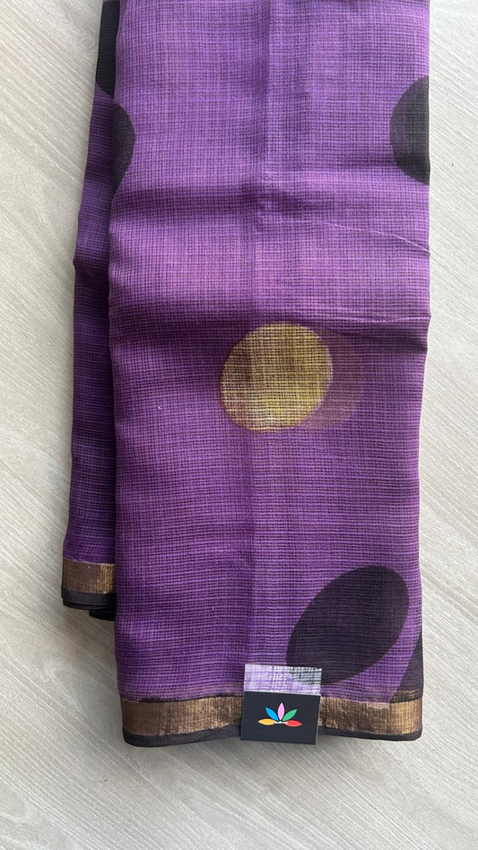 Handblock Printed Kota Doria Saree -25259-25260