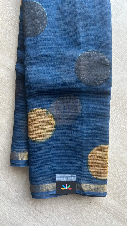 Handblock Printed Kota Doria Saree -25261-25262