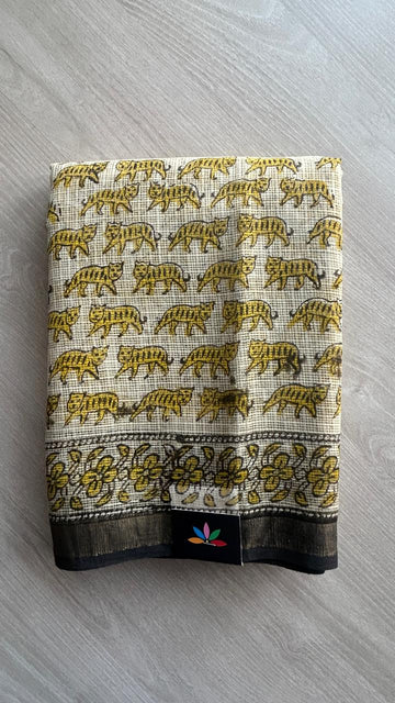 Handblock Printed Kota Doria Saree -25263-25264