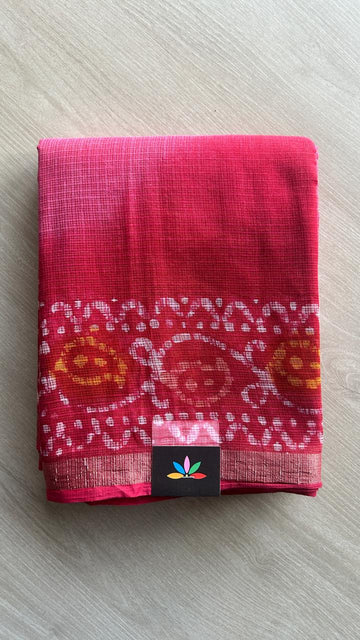 Handblock Printed Kota Doria Saree -25267-25268