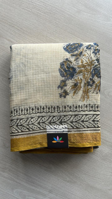 Handblock Printed Kota Doria Saree -25277-25278