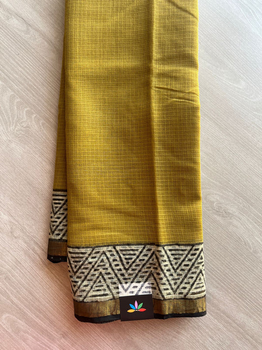 Handblock Printed Kota Doria Saree - 29132