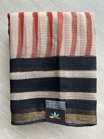 Handblock Printed Kota Doria Saree - 32602