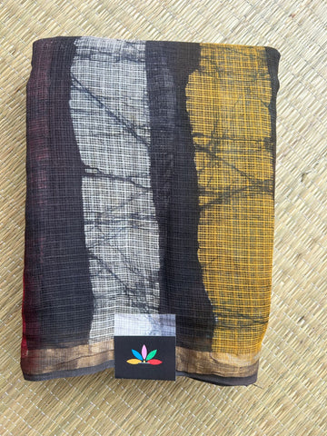 Handblock Printed Kota Doria Saree - 32607