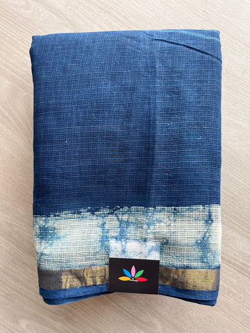Handblock Printed Kota Doria Saree - 32610