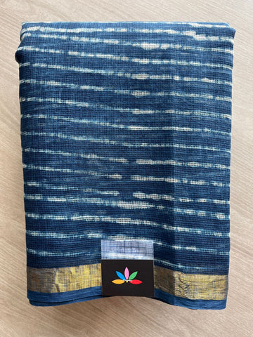 Handblock Printed Kota Doria Saree - 32613