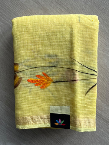 Hand block Printed Kota Doria Saree - 35902