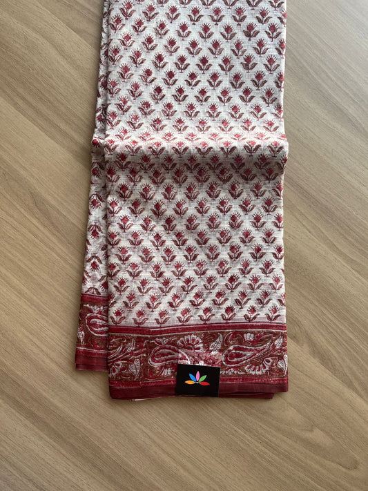 Handblock Printed Pure Kota Silk Saree -14422