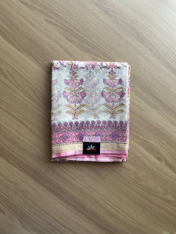 Handblock Printed Pure Kota Silk Saree -14425