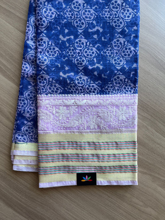 Machine Embroidered Blended Kota Saree -17285