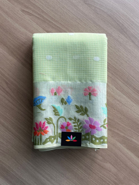 Woven Border Blended Kota Silk Saree-19122