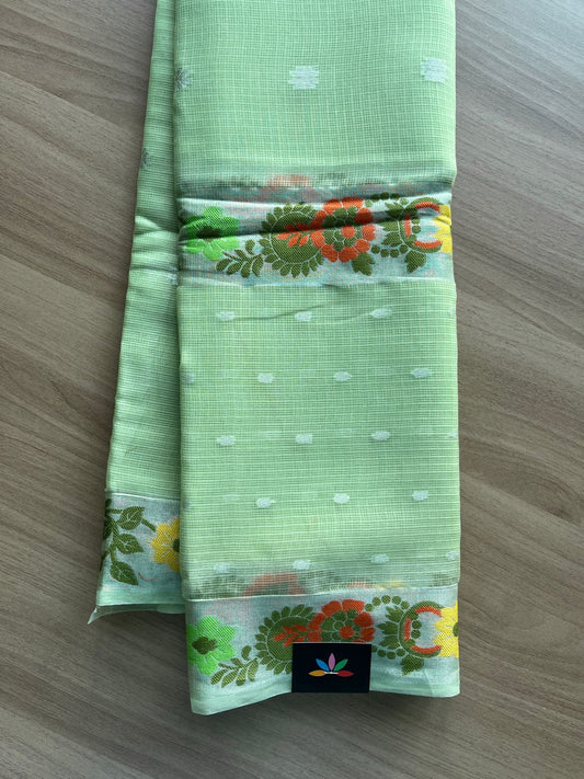 Woven Border Blended Kota Silk Saree-19128