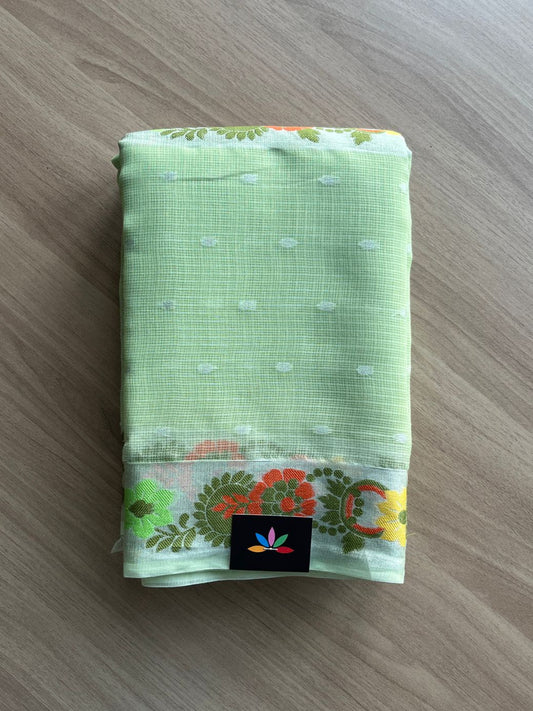 Woven Border Blended Kota Silk Saree-19128