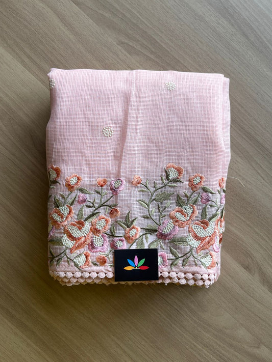 Floral Embroidery Kota Saree-20022