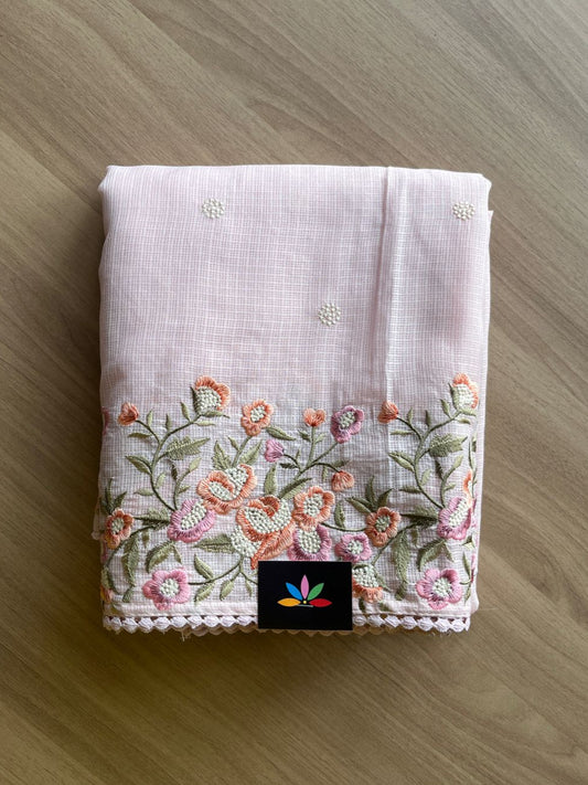 Floral Embroidery Kota Saree-20024
