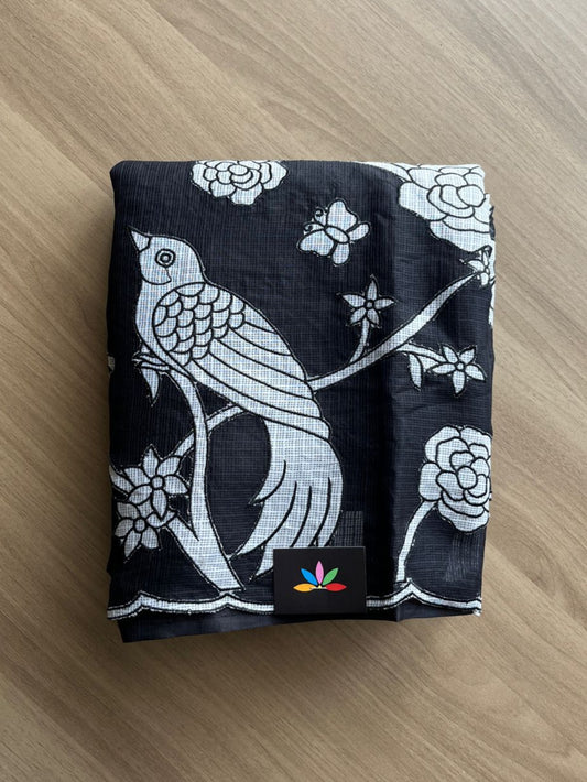 All Over Bird and Floral Embroidery Kota Saree-20025