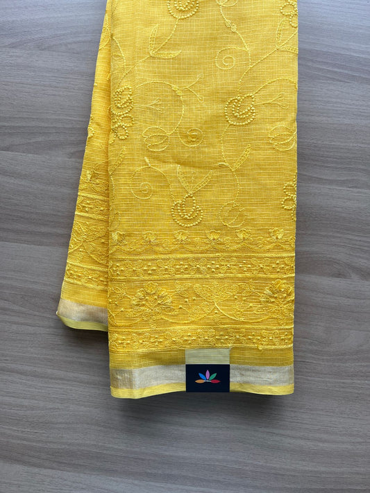 All Over Machine Embroidered Kota Saree-20217