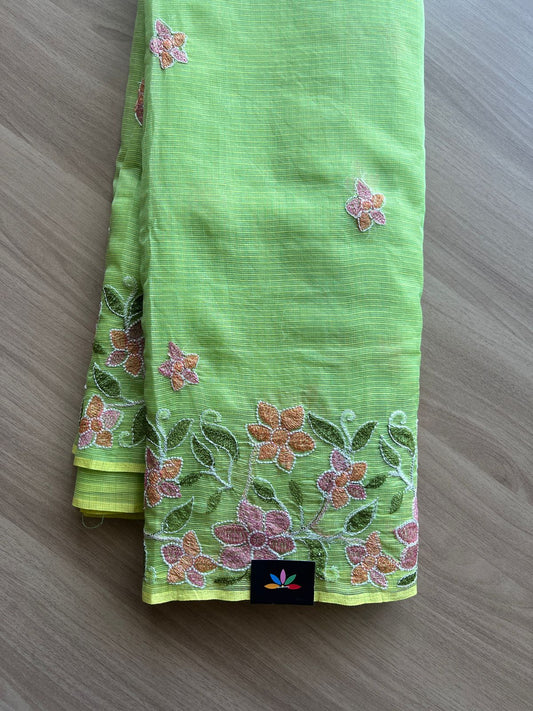 Machine Embroidered Kota Saree -20871