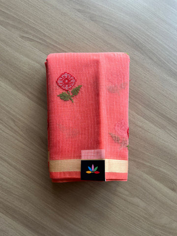 Machine Embroidered Blended Kota Saree-20904