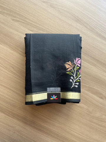 Machine Embroidered Blended Kota Saree-20914-20915