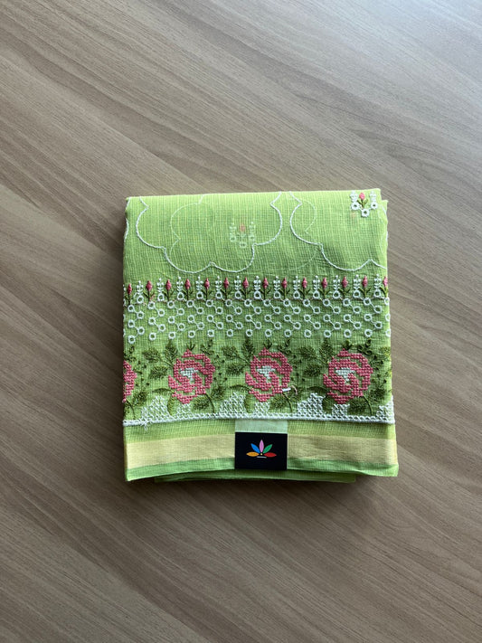 Machine Embroidered Blended Kota Saree-21438