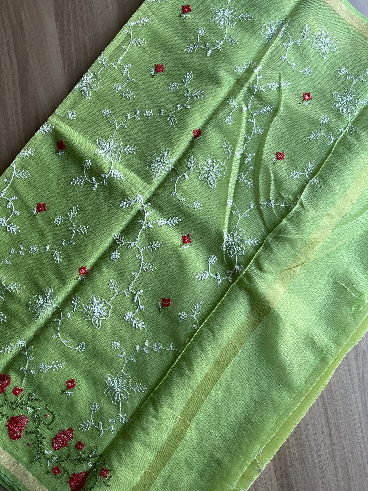 Machine Embroidered Blended Kota Saree-21441 – Fabk-in