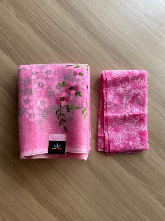 Simple Embroidery Kota Saree-22771