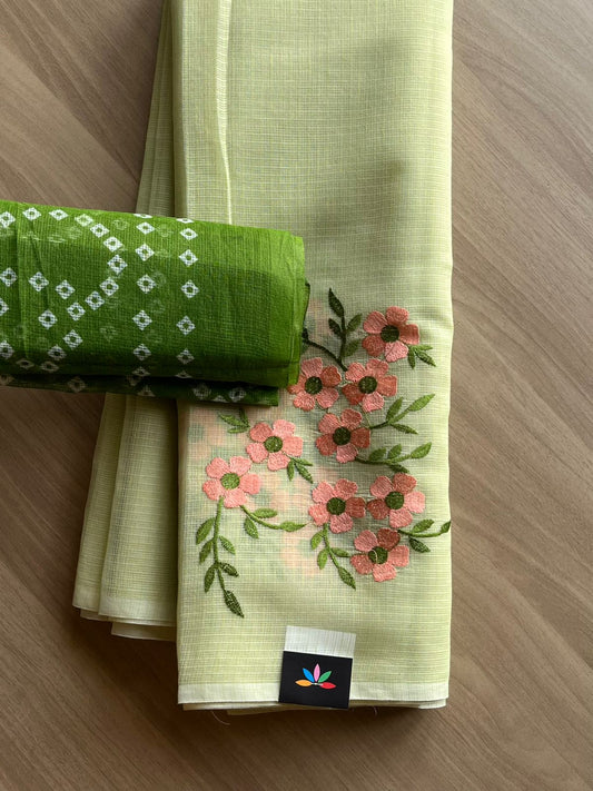 Simple Embroidery Kota Saree-22785