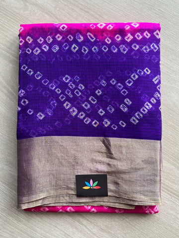 Bandhini Print Pure Kota Silk Saree-26499