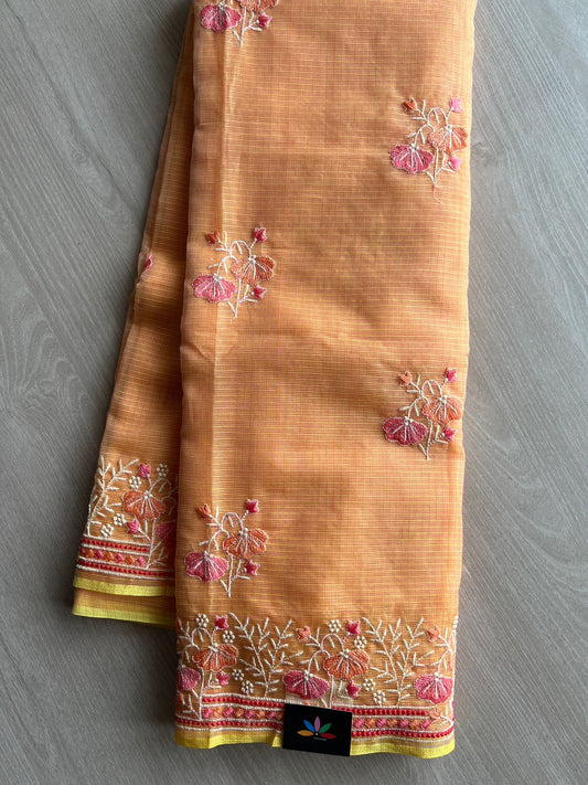 Machine Embroidered Kota Saree -26565