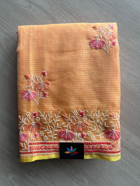 Machine Embroidered Kota Saree -26565