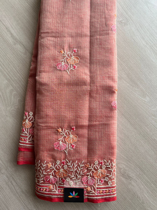 Machine Embroidered Kota Saree -26566