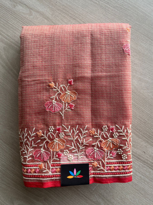 Machine Embroidered Kota Saree -26566