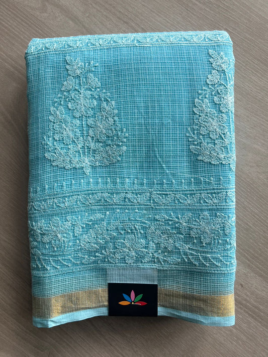 All Over Machine Embroidered Kota Saree-26568