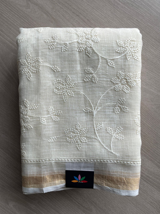 All Over Machine Embroidered Kota Saree-26569