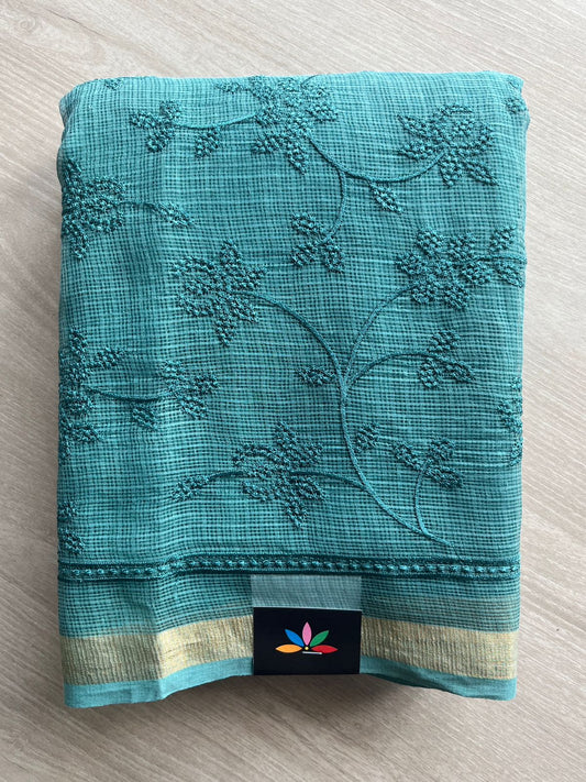 All Over Machine Embroidered Kota Saree-26570