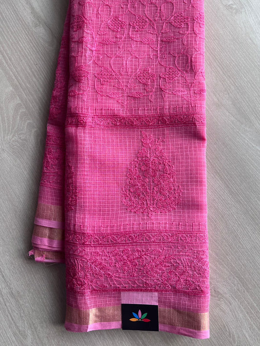 All Over Machine Embroidered Kota Saree-26572