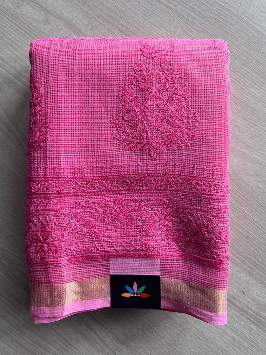 All Over Machine Embroidered Kota Saree-26572