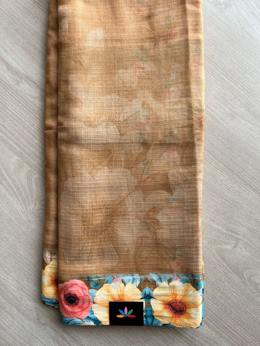 Copper Shade Digital Printed Pure Soft Kota Saree - 28266
