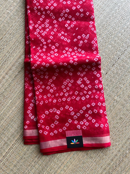 Bandhini Print Pure Kota Silk Saree - 30617